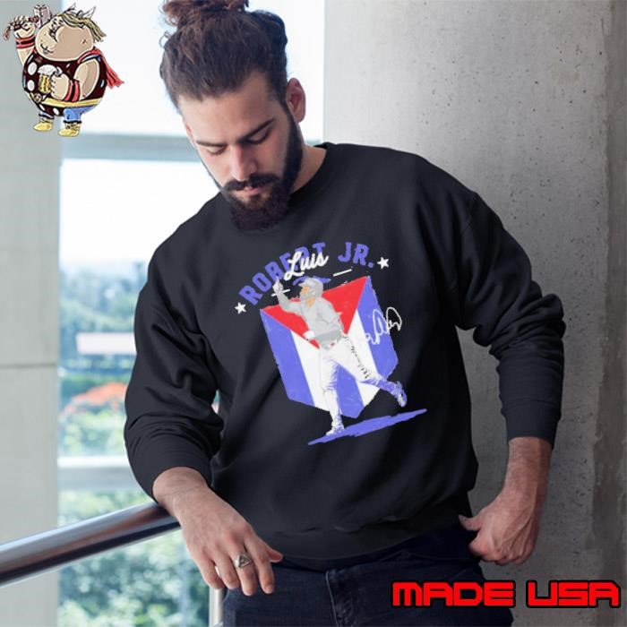 Luis Robert Jr. Chicago White Sox Country flag signature Sweatshirt