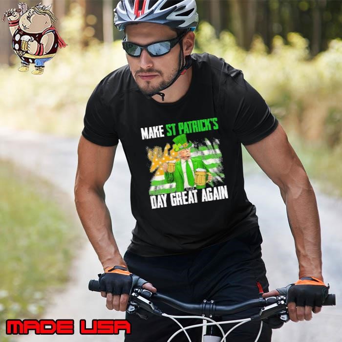 Make St Patricks Day Great Again Trump USa Flag Beer Unisex