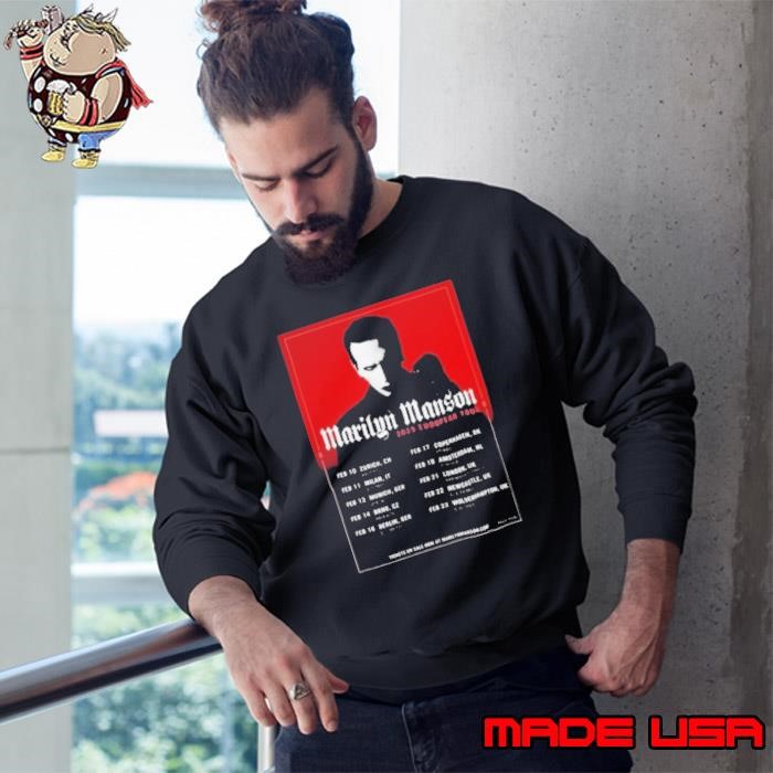 Marilyn Manson European February 2025 Tour Sweatshirt
