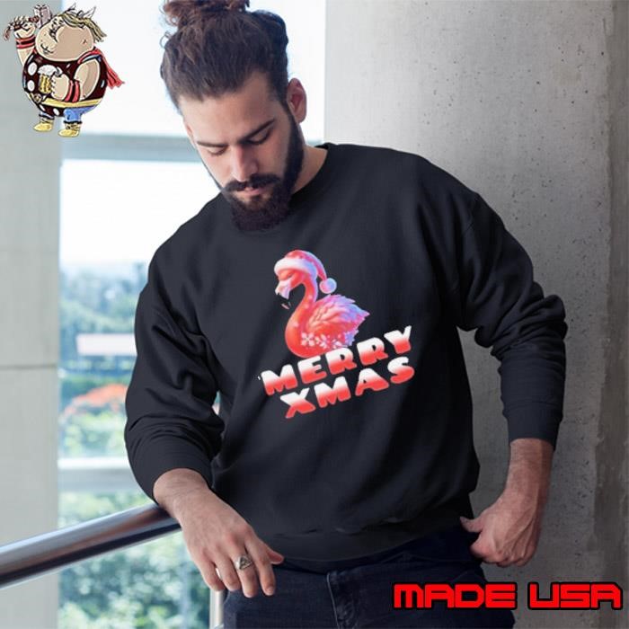Merry Xmas Flamingo 2024 Sweatshirt