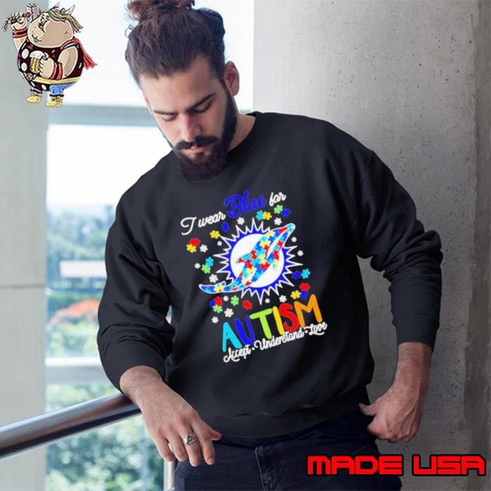 Miami Dolphins I wear blue for Autism accept understand love Sweatshirt
