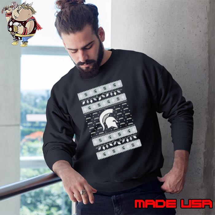 Michigan State Spartans Holiday Lights Sweatshirt