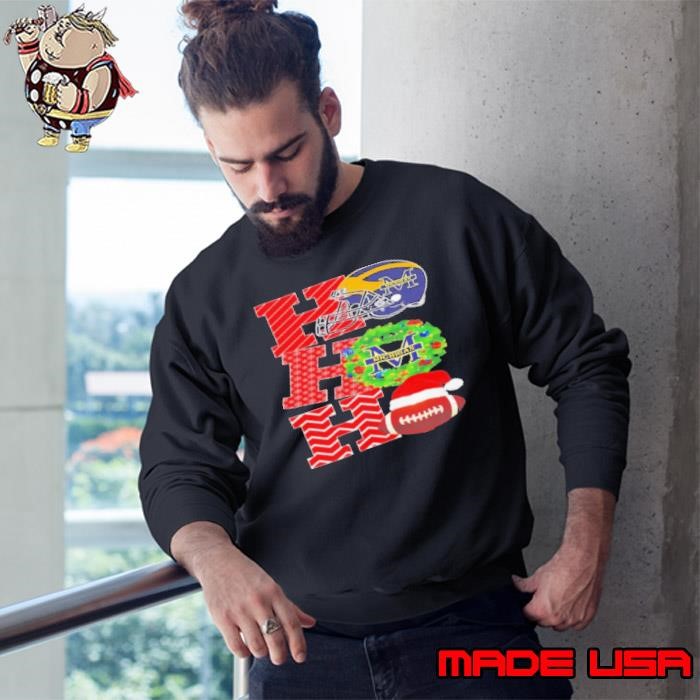 Michigan Wolverines Holiday Ho Ho Ho football Sweatshirt