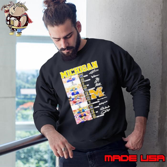 Michigan Wolverines name and signature player Sweatshirt