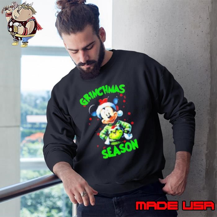 Mickey wear Grinch Grinchmas Season Christmas Sweatshirt