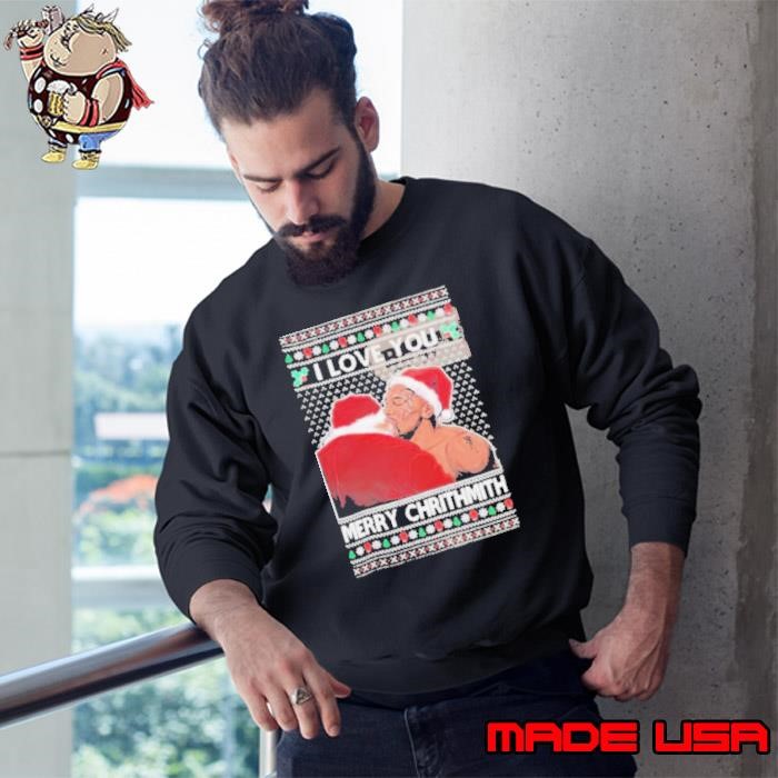 Mike Tyson Kiss Santa I Love You Merry Chrithmith 2024 Sweatshirt