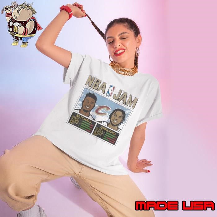 NBA Jam Cleveland Cavaliers Donovan Mitchell and Darius Garland Ladies tee