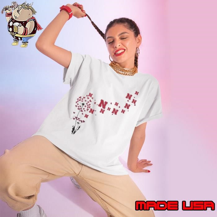 Nebraska Huskers X Flower Dandelion Ladies tee