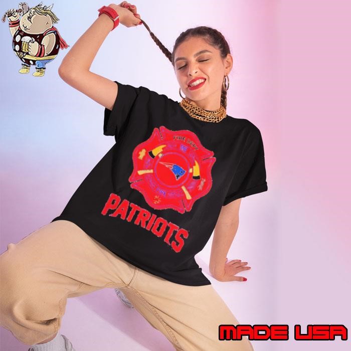 New England Patriots Firefighter Appreciation logo Ladies tee
