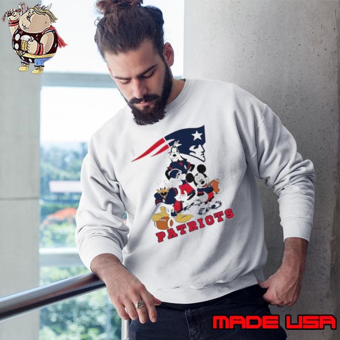 New England Patriots football NFL Mickey and friends cartoon Sweatshirt
