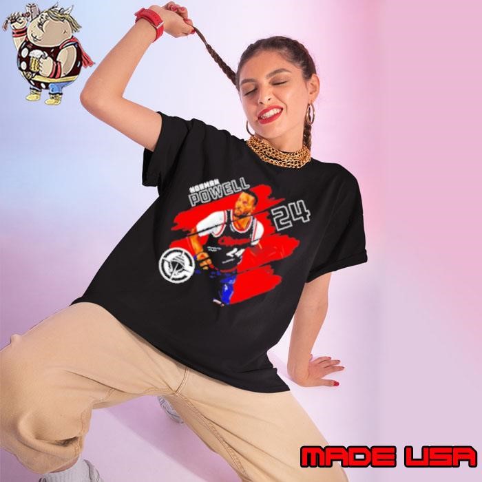 Norman Powell #24 Los Angeles Clippers Basketball stripes Ladies tee
