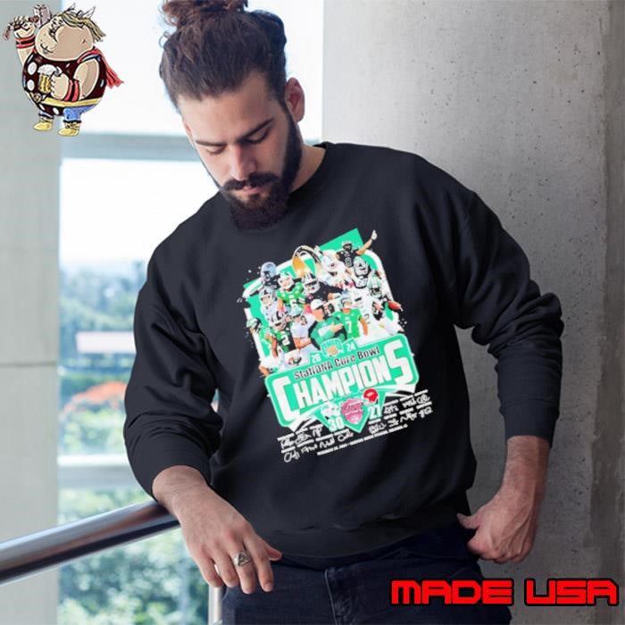Ohio Bobcats 2024 StaffDNA Cure Bowl Champions signatures Sweatshirt