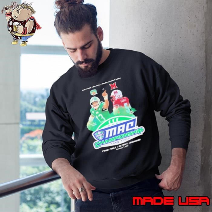 Ohio Bobcats vs Miami RedHawks 2024 MAC Football Championship Game Ford Field Hoodie T Sweatshirt