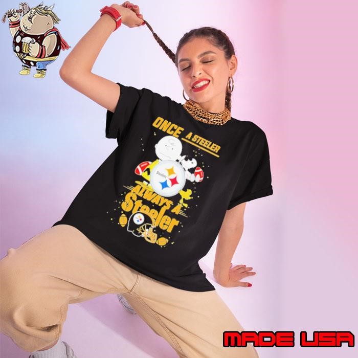 Once A Steeler Always A Steeler Cute Snoopy Ladies tee