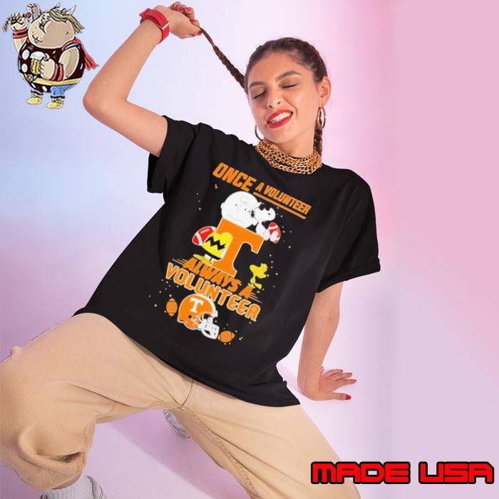 Once A Tennessee Volunteers Always A Tennessee Volunteers Cute Snoopy Ladies tee