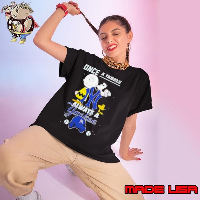 Once A Yankee Always A Yankee Cute Snoopy Ladies tee