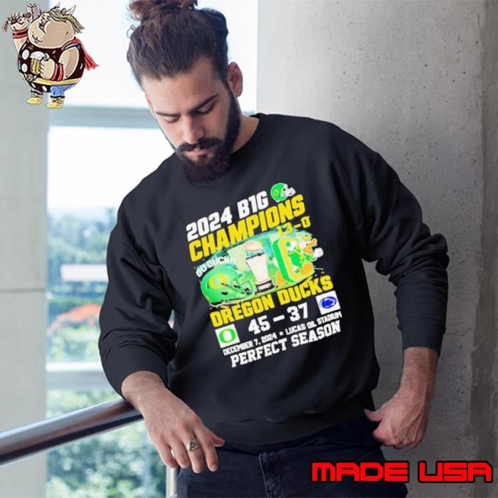 Oregon Ducks 13 0 2024 B1G Champions Perfect Season Sweatshirt