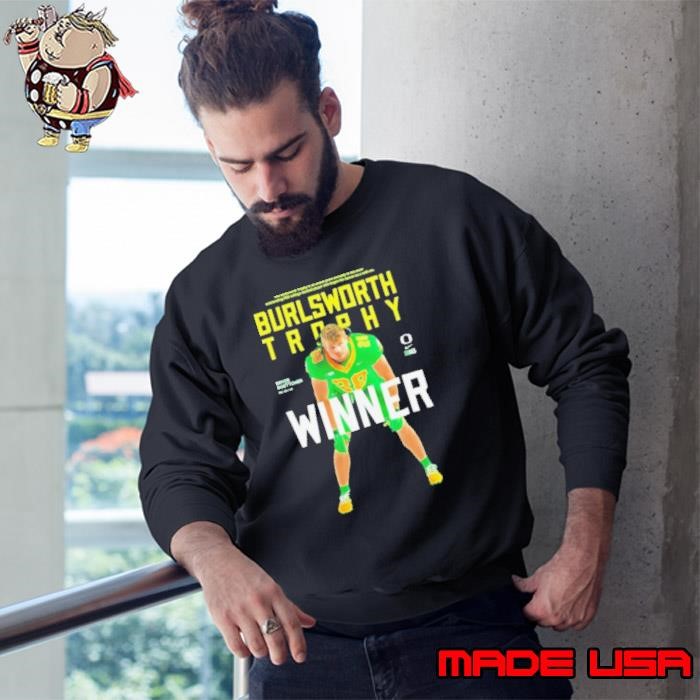 Oregon Ducks Bryce Boettcher 2024 Big 10 Champions Burslworth Trophy Winner Sweatshirt