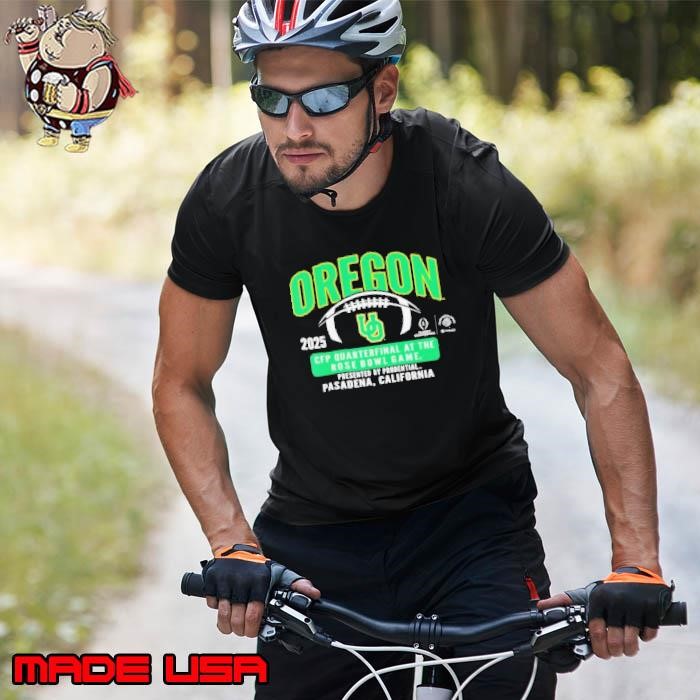 Oregon Ducks Rose Bowl 2024 25 CFP Quarterfinal Black T Unisex
