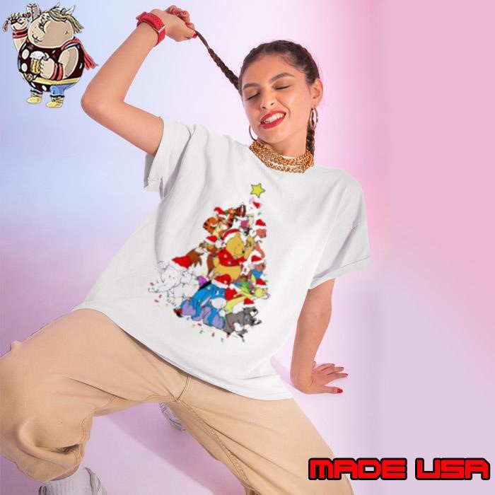 Original Disney characters Christmas tree 2024 Ladies tee