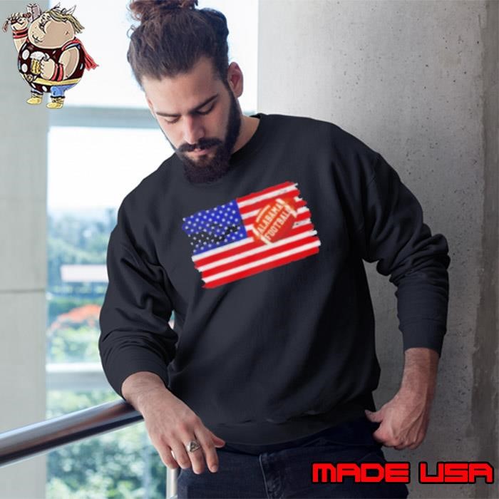 Patriotic Usa Flag Alabama Football Season Party Softstyle CVC Sweatshirt