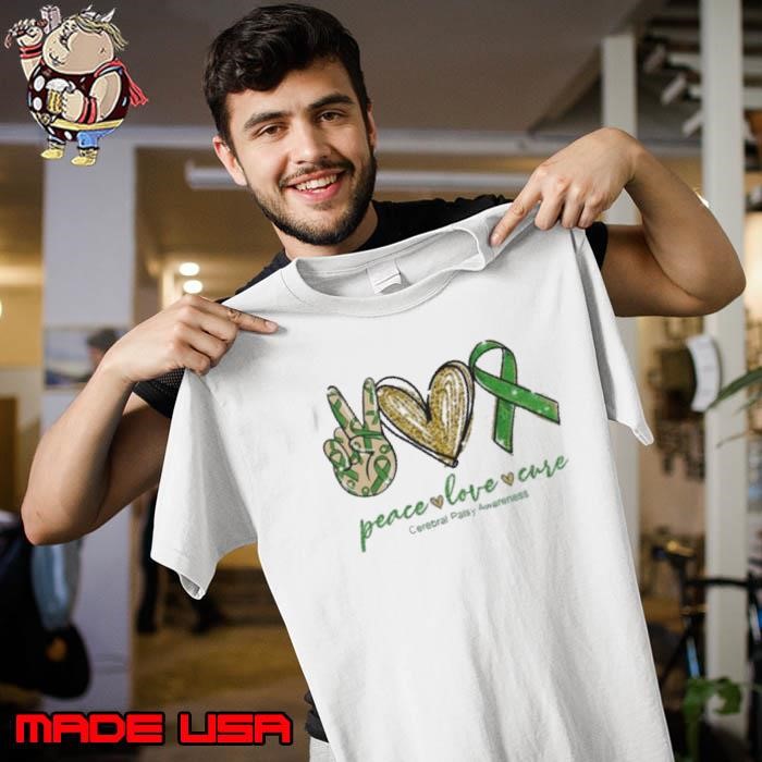 Peace Love Care Cerebral Palsy Awareness Unisex