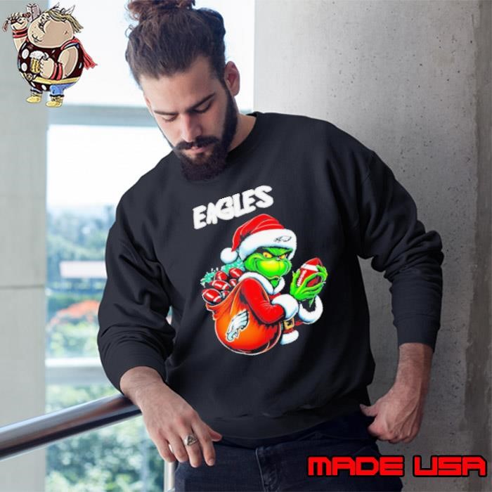 Philadelphia Eagles Christmas Grinch player Sweatshirt
