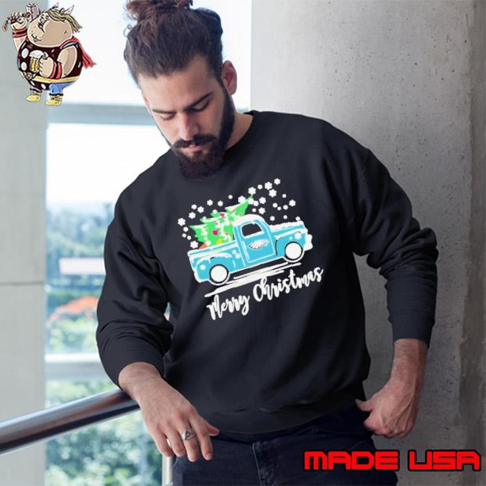 Philadelphia Eagles Logo Christmas Truck and Tree Sweatshirt