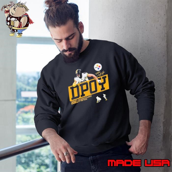 Pittsburgh Steelers NFL #90 T.J. Watt 2021 Defensive Player of the Year Signature Sweatshirt