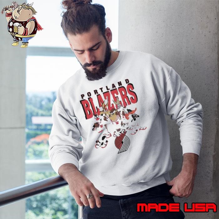 Portland Trail Blazers Looney Tunes characters NBA basketball Sweatshirt