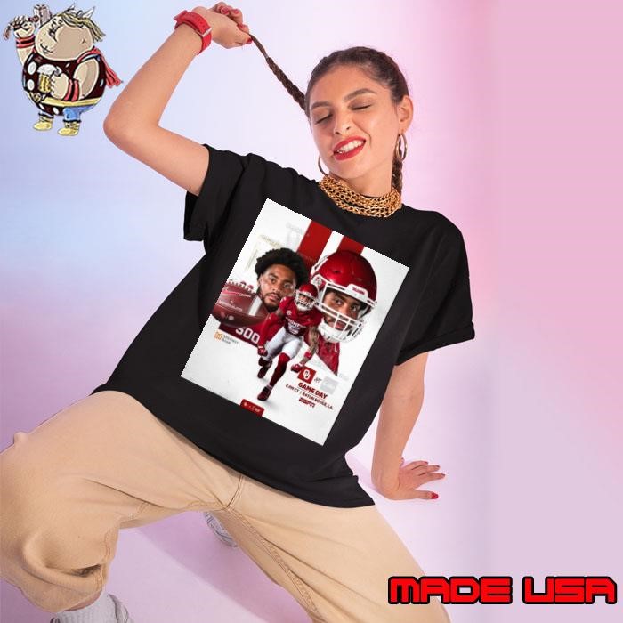 Poster Battle in the Bayou Oklahoma Sooners vs LSU Tigers Game Day Baton Rouge LA Nov 30 2024 Ladies tee