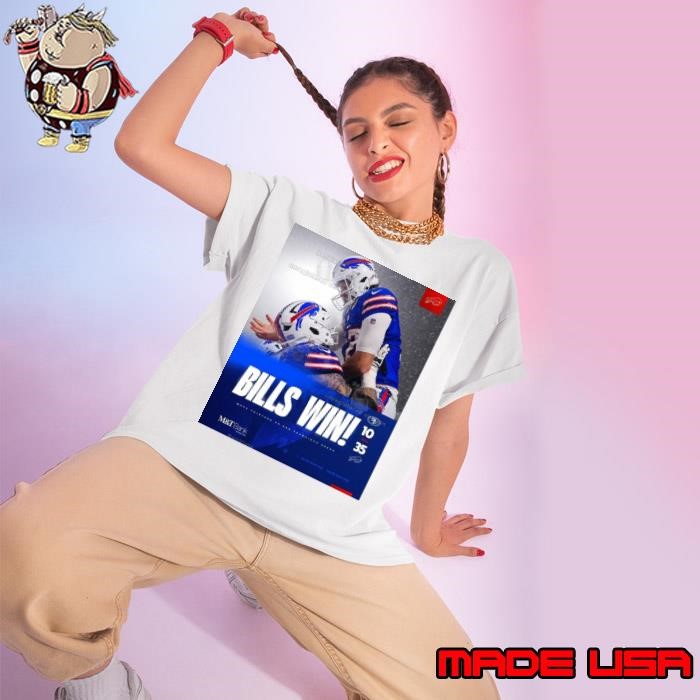 Poster NFL Football 2024 Bills Win Final San Francisco Vs Buffalo Bills 10 – 35 Week Thirteen Ladies tee