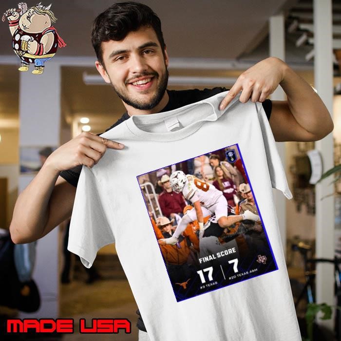 Poster Texas Longhorns 17-7 Texas A&M Aggies Final Score First Lone Star Showdown 2024 Unisex