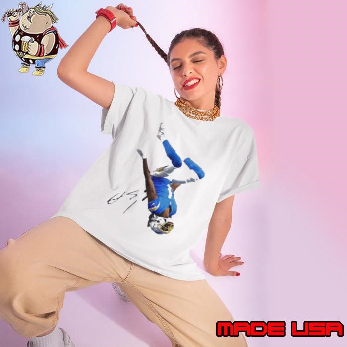 Quentin Johnston Los Angeles Chargers Backflip Signature Ladies tee