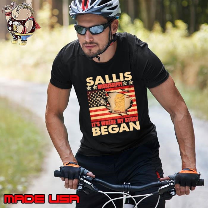 Sallis Mississippi It's Where My Story Began Usa Flag 4Th Of July Unisex