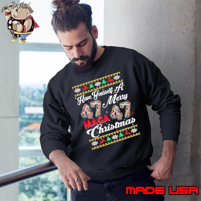 Santa Trump Have Yourself A Merry Maga Christmas Xmas Sweatshirt
