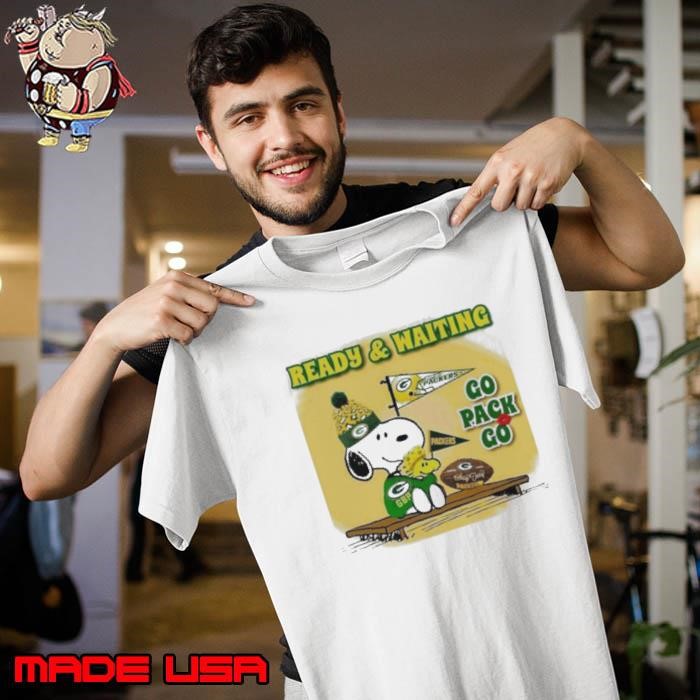 Snoopy Woodstock ready and waiting Green Bay Packers go Packs go Unisex