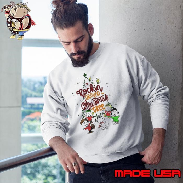 Snoopy merry xmas 2024 rocking around tree ornament Sweatshirt