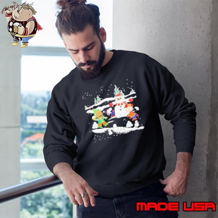 Snoopy snowman merry Christmas Sweatshirt