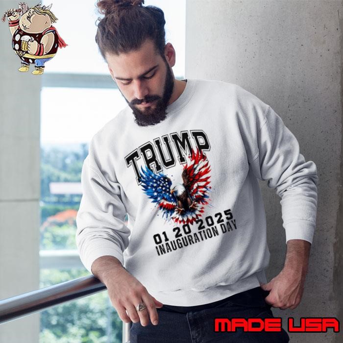 TRUMP Inauguration 2025 President 75th Ceremony Souiveneer Eagle Usa Flag Sweatshirt