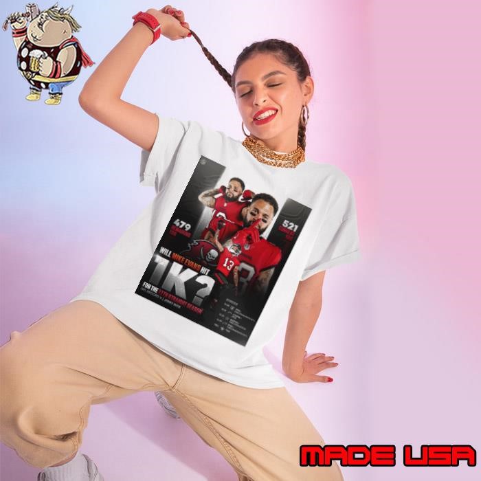 Tampa Bay Buccaneers Will Mike Evans Hit 1K For The 11Th Straight Season Record 11 Jerry Rice Poster Ladies tee