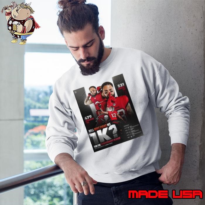 Tampa Bay Buccaneers Will Mike Evans Hit 1K For The 11Th Straight Season Record 11 Jerry Rice Poster Sweatshirt