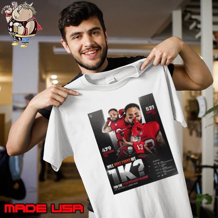 Tampa Bay Buccaneers Will Mike Evans Hit 1K For The 11Th Straight Season Record 11 Jerry Rice Poster Unisex