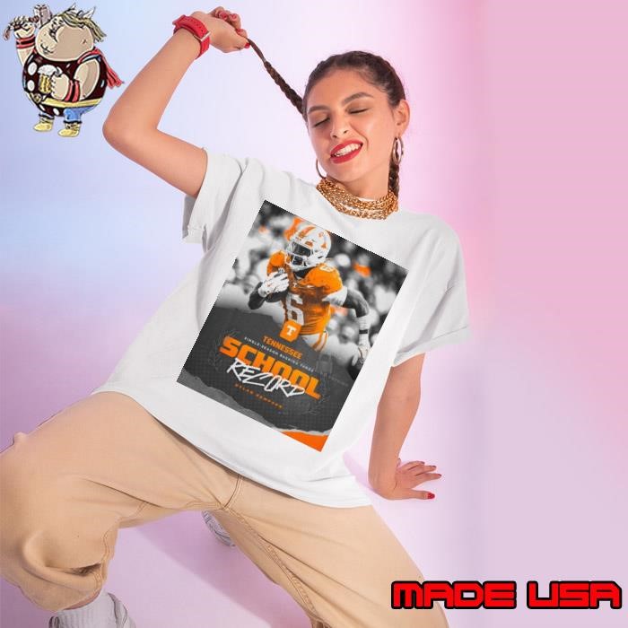 Tennessee Volunteers Dylan Sampson Single-Season Rushing Yards School Record Poster Ladies tee