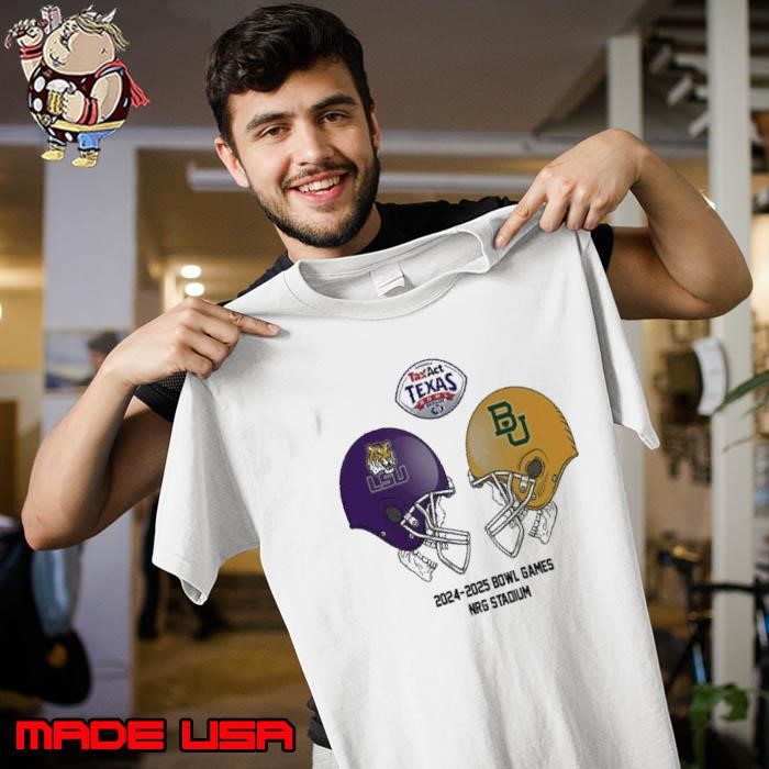 Texas Bowl NCAA 2024-2025 Bowl Games LSU Tigers vs Baylor Bears At NRG Stadium Skull Helmet Head To Head Unisex