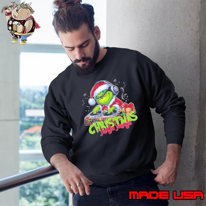 The Grinch Santa Hat Merry Christmas Jingle Jangle Sweatshirt