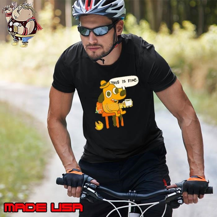 This Is Fine Dog Meme Unisex