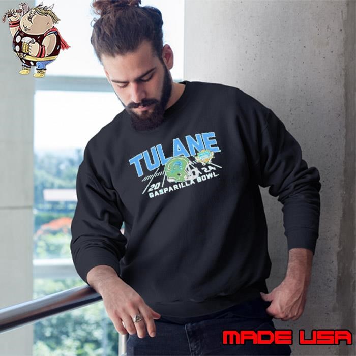 Tulane Green Wave Green 2024 Gasparilla Bowl helmet Sweatshirt