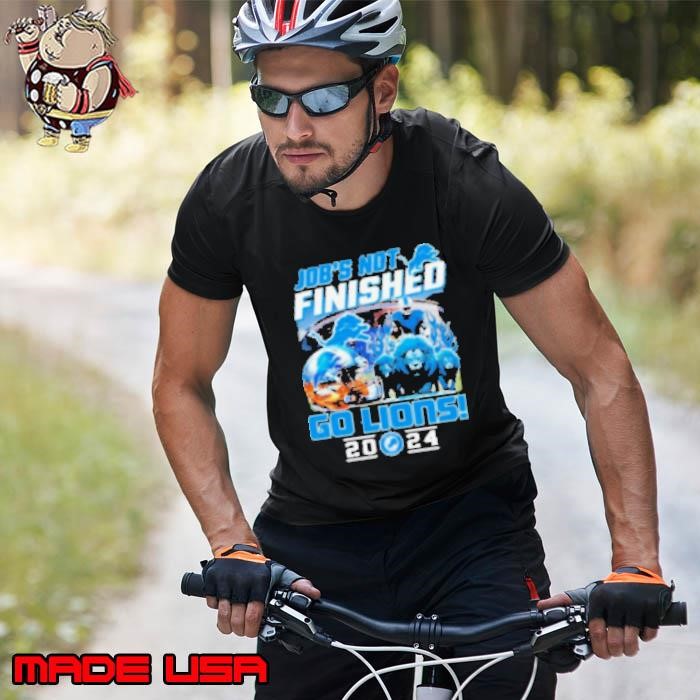 Vintage Detroit Lions Job's Not Finished Go Lions 2024 Unisex