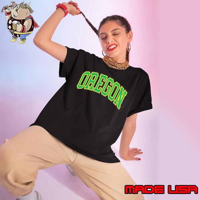 Vintage Oregon Men Oregon Women Retro Yellow Green Throwback Ladies tee